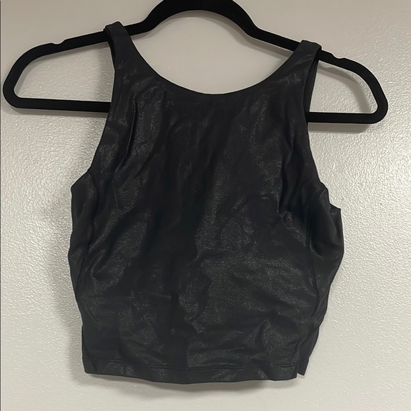 lululemon athletica Tops - Lululemon Athletica Black Fitted Crop Tank Top